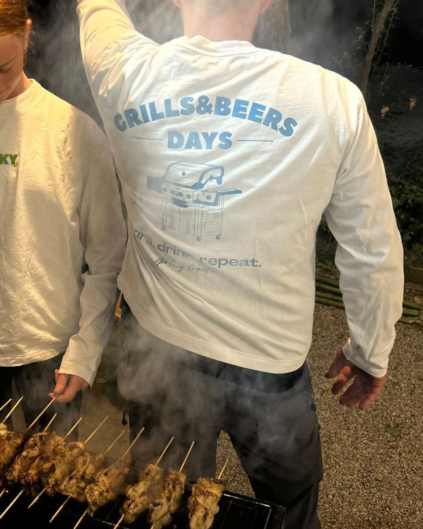 Grills & Beers Long Sleeve Cropped