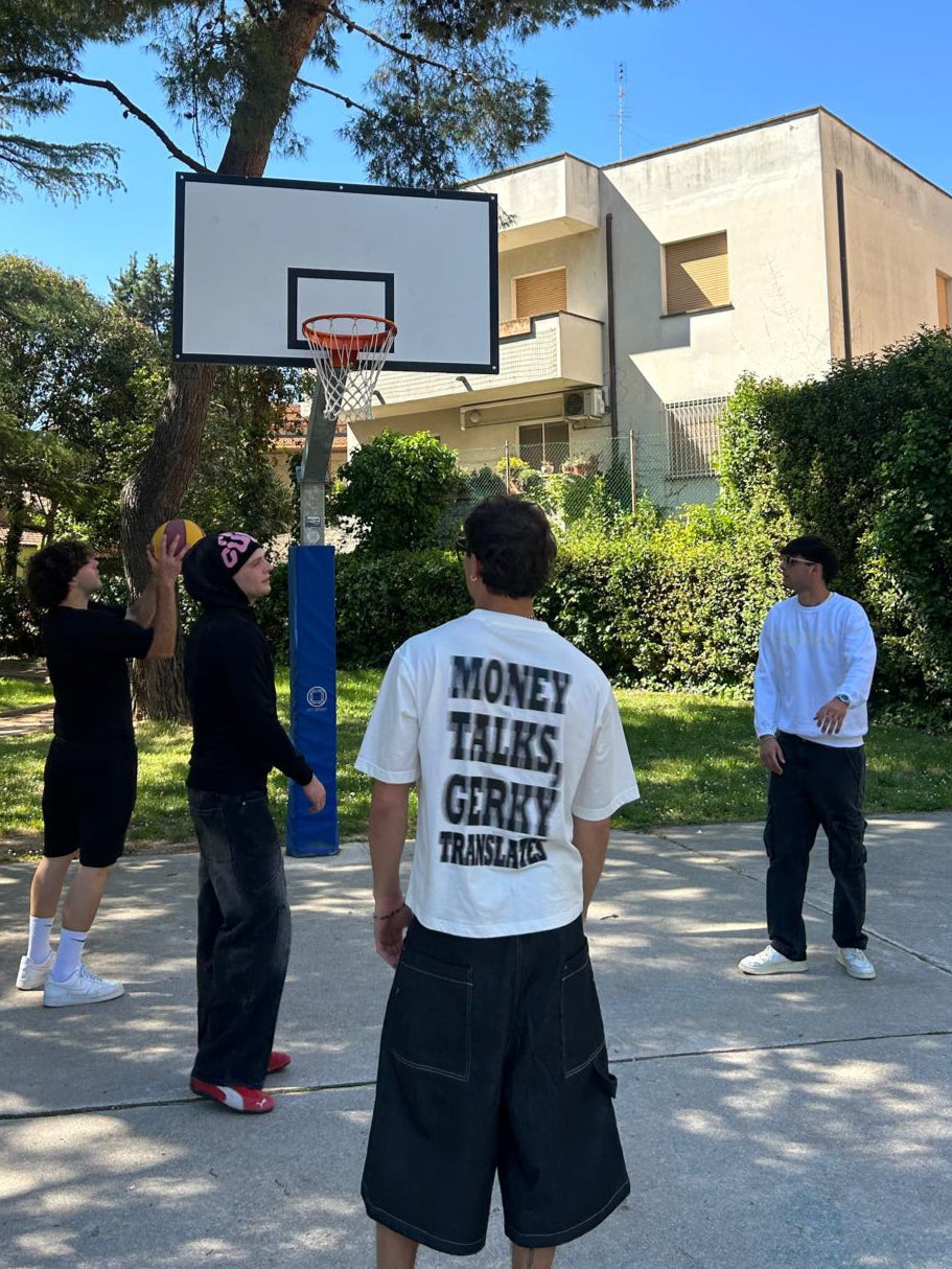 Moneyfesting Cropped T-Shirt Off White