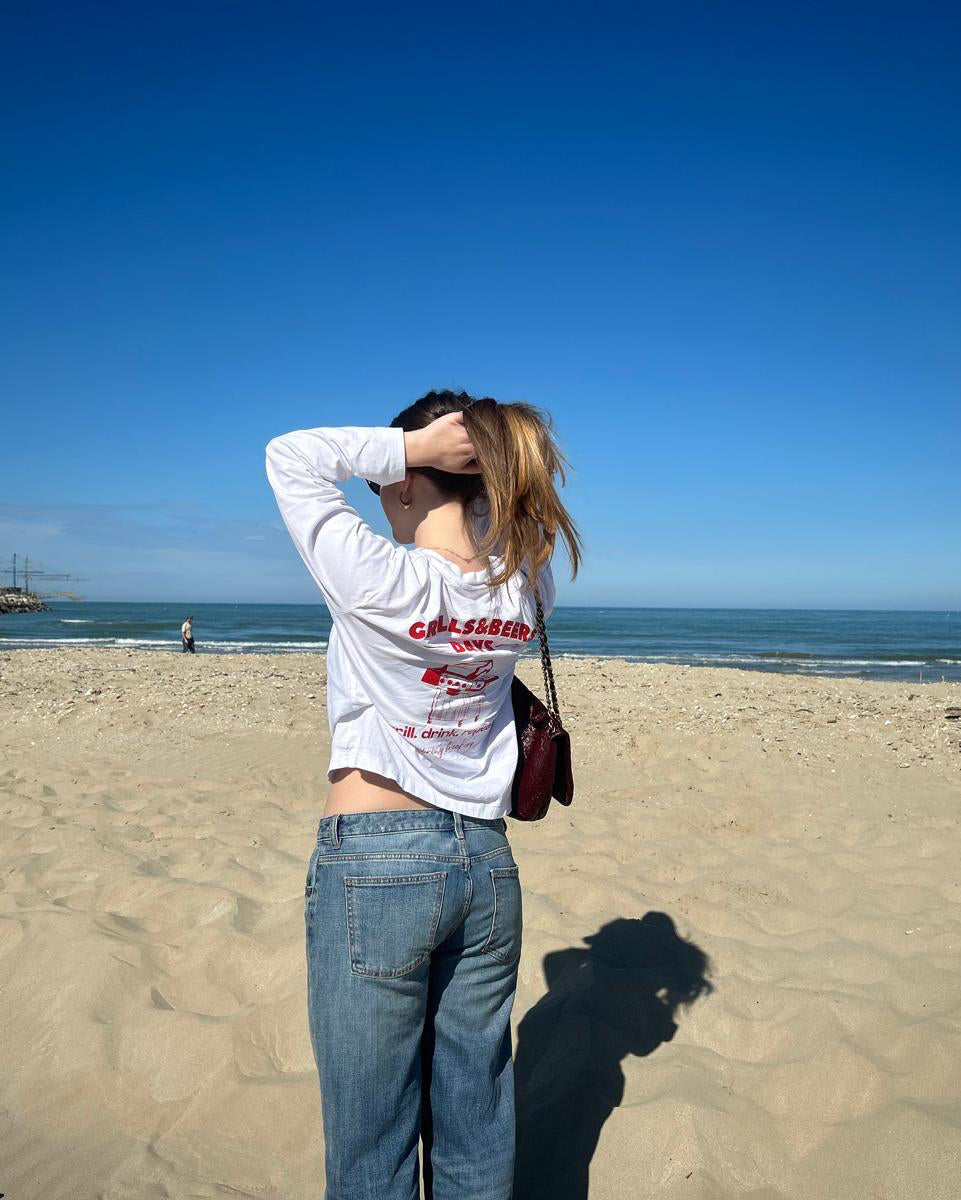 Grills & Spritz Long Sleeve Cropped