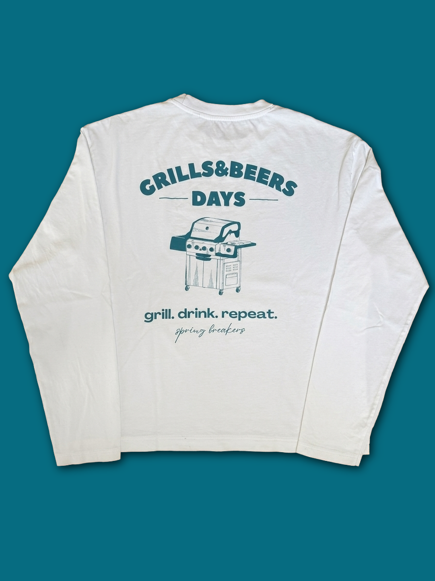 Grills & Beers Long Sleeve Cropped